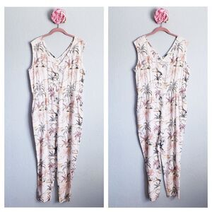 World Market Palm Beach Sleeveless V-neck Jumpsuit